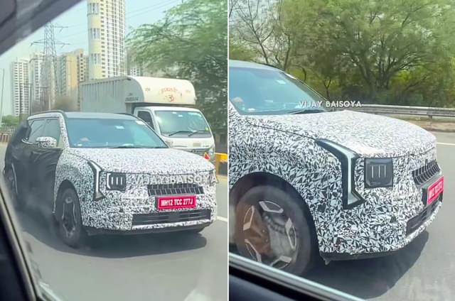 New Kia Seltos India spy shots show redesigned front